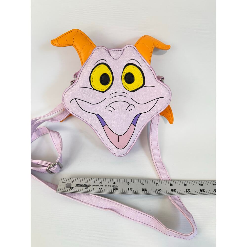 Disney Parks Loungefly Figment Purple Dragon Crossbody Bag 9x9 Epcot Preowned - Picture 2 of 8